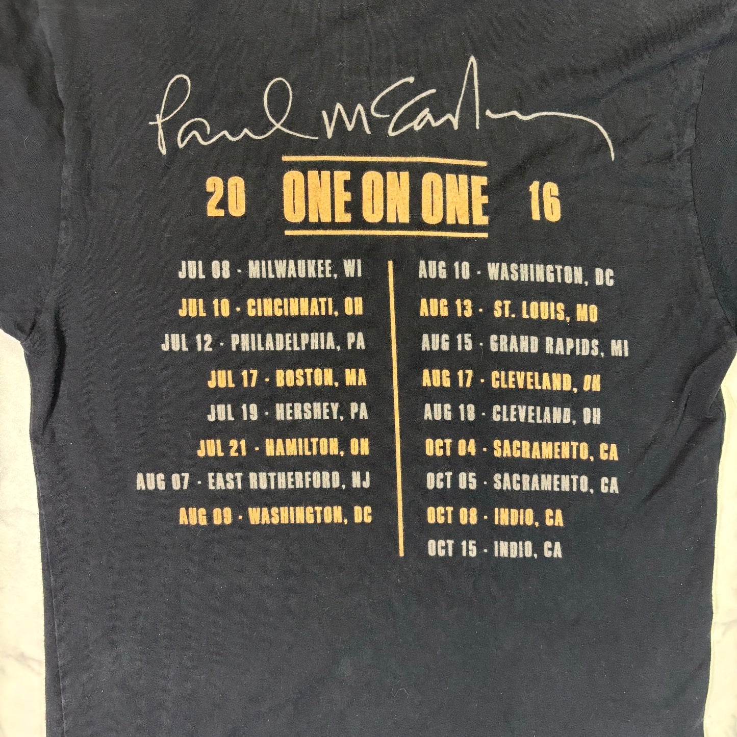 Paul McCartney One On One Black Band T-Shirt