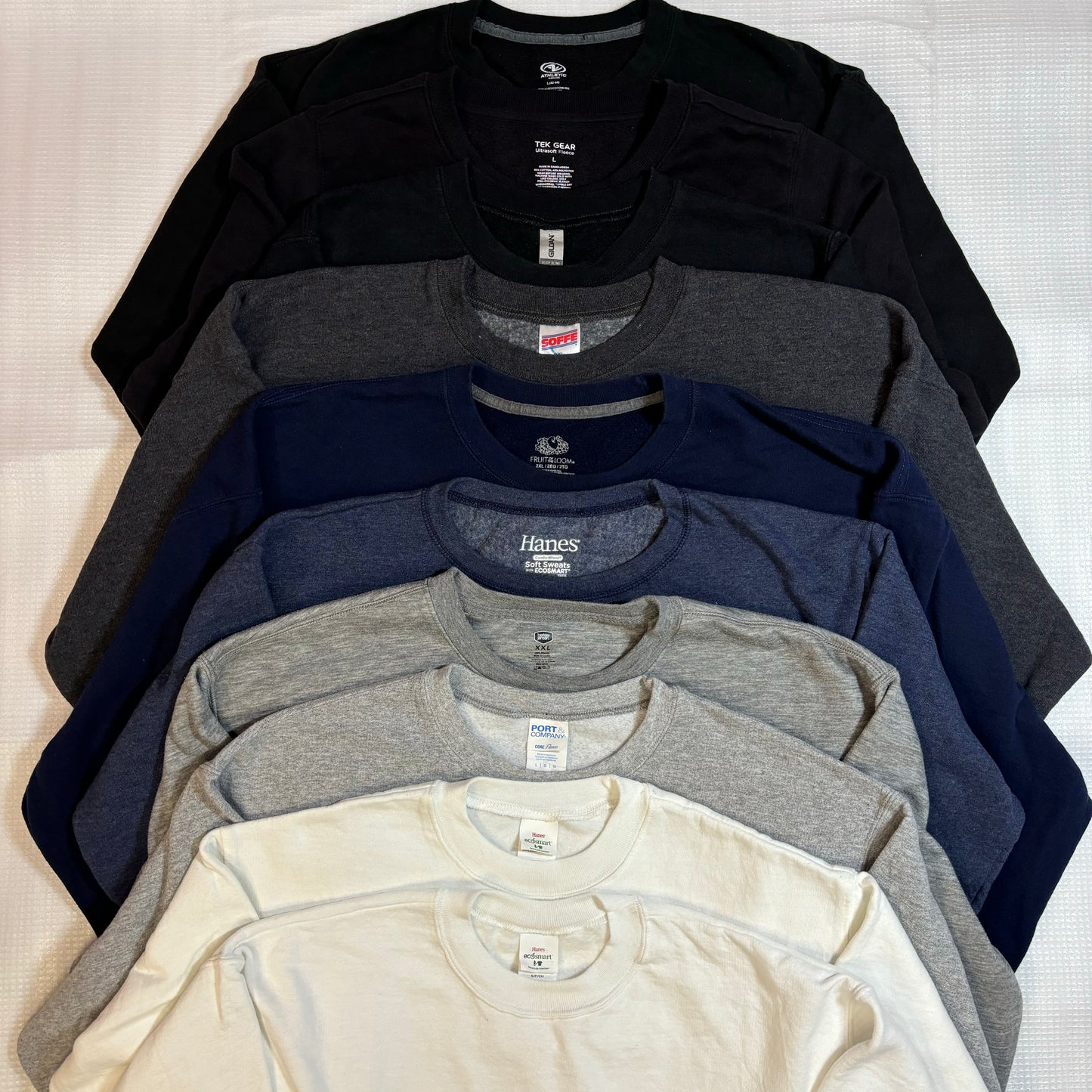 古着卸 アソート販売 Hanes FLUIT GILDAN 他スウェット 無地 10枚 S~2XL