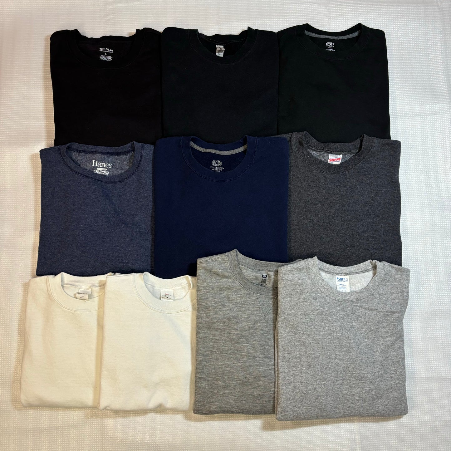 古着卸 アソート販売 Hanes FLUIT GILDAN 他スウェット 無地 10枚 S~2XL