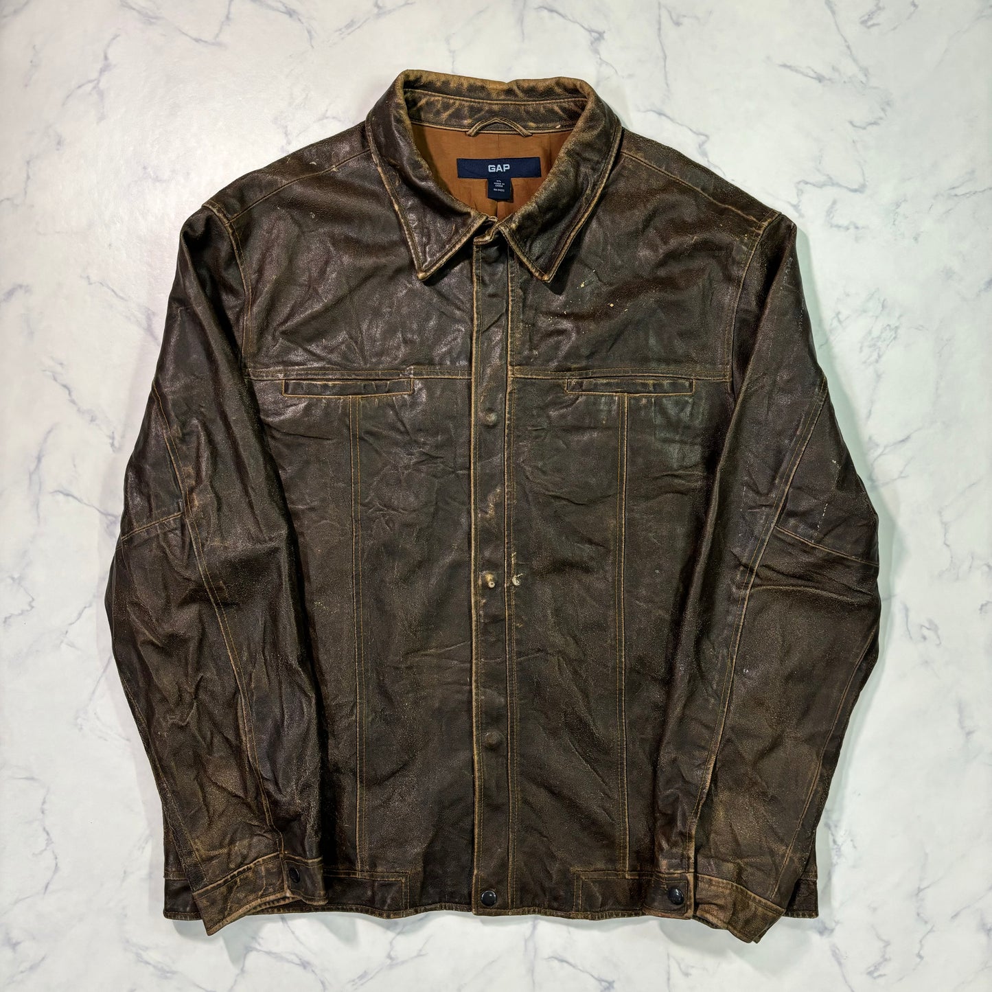 OLD GAP lether jacket 00s