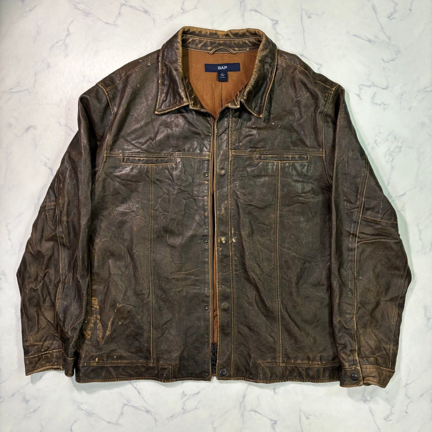 OLD GAP lether jacket 00s