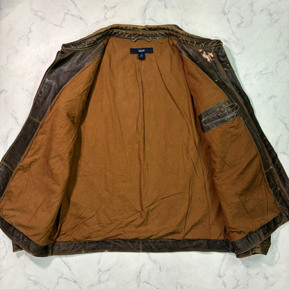 OLD GAP lether jacket 00s