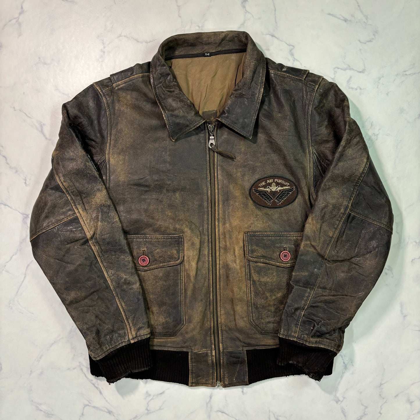A-2 leather flight jacket 90s usa