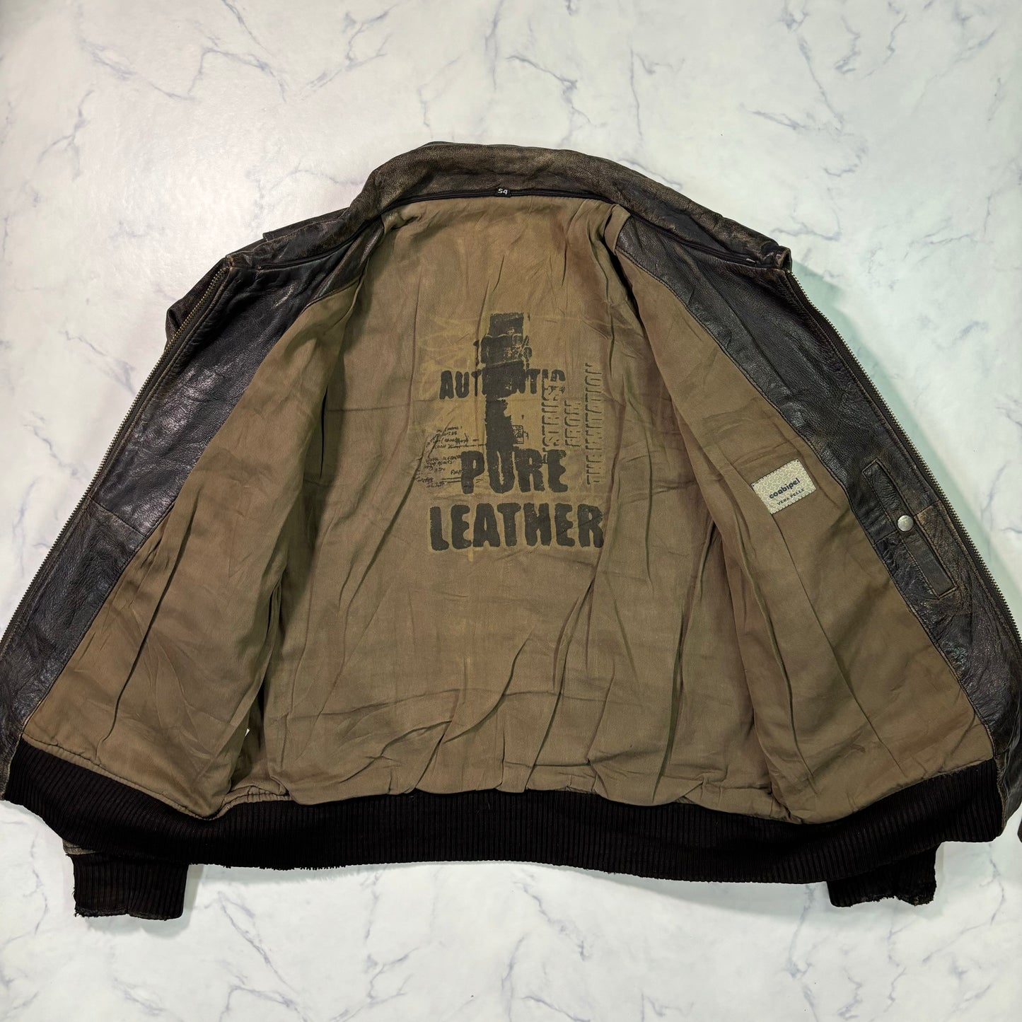 A-2 leather flight jacket 90s usa