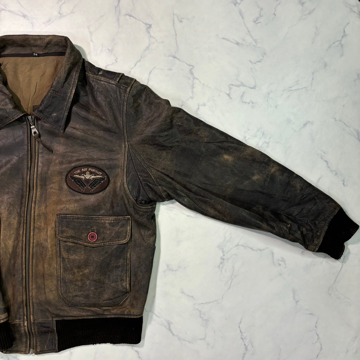 A-2 leather flight jacket 90s usa