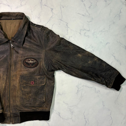 A-2 leather flight jacket 90s usa