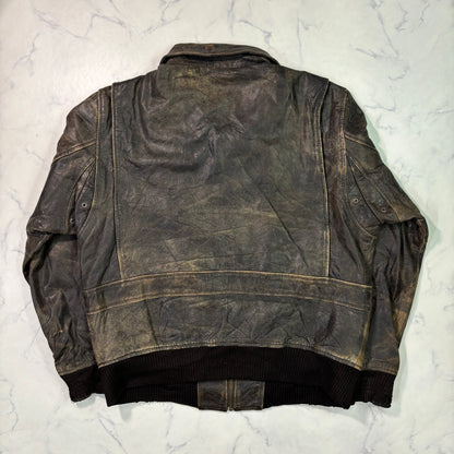 A-2 leather flight jacket 90s usa