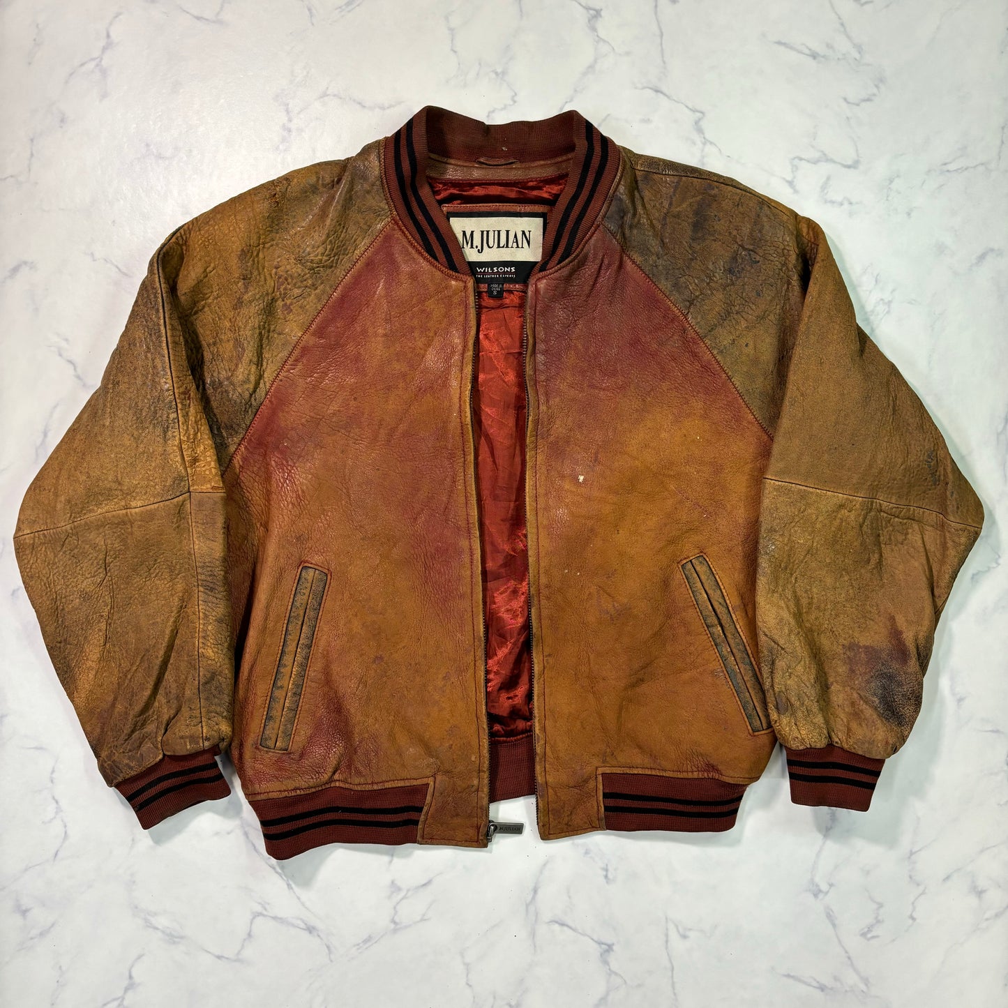 wilsons m.julian leather studium jacket 80s