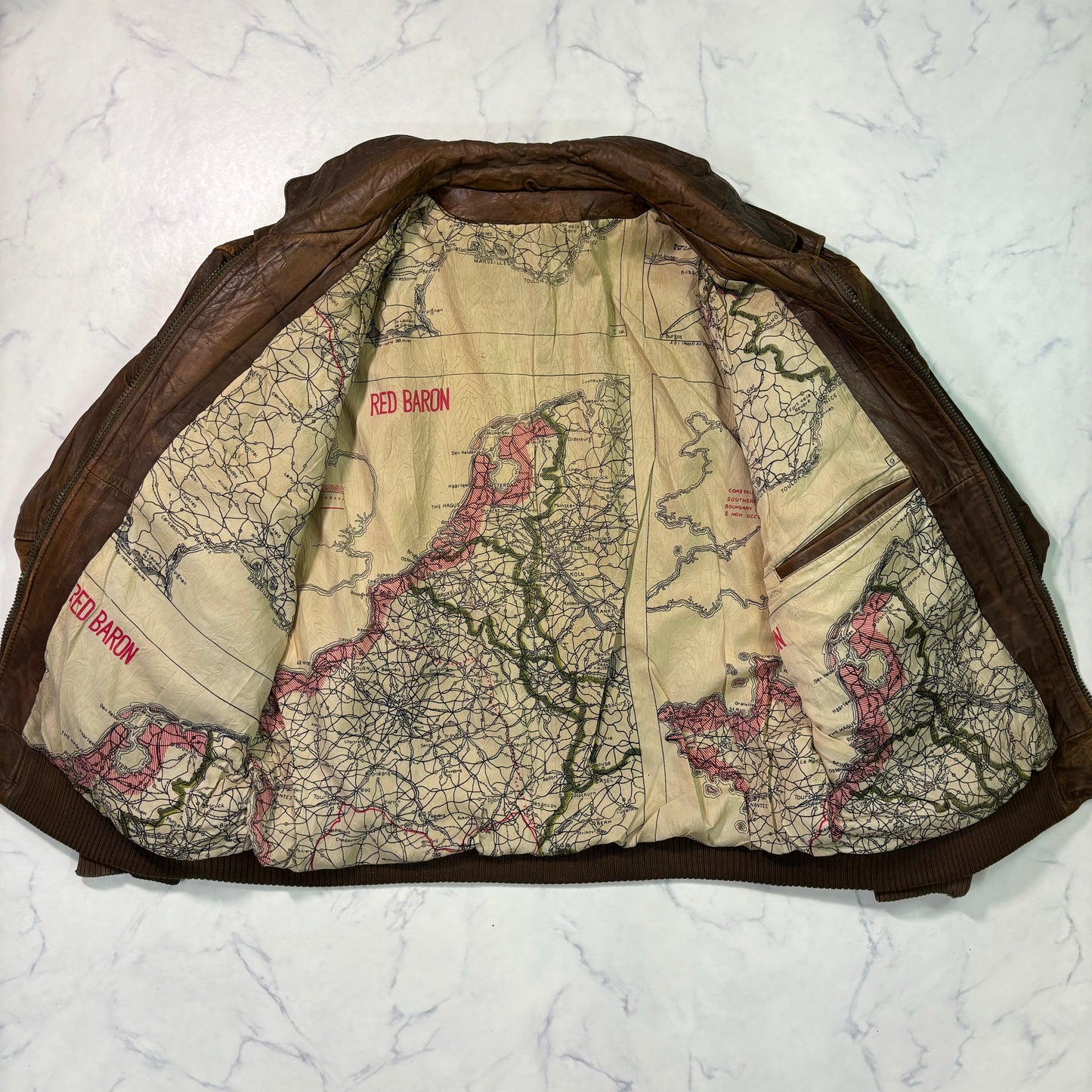 A-2 flight leather jacket brown 90s usa