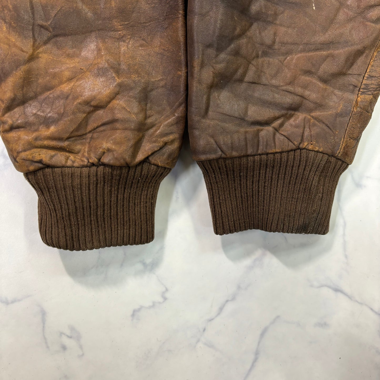 A-2 flight leather jacket brown 90s usa