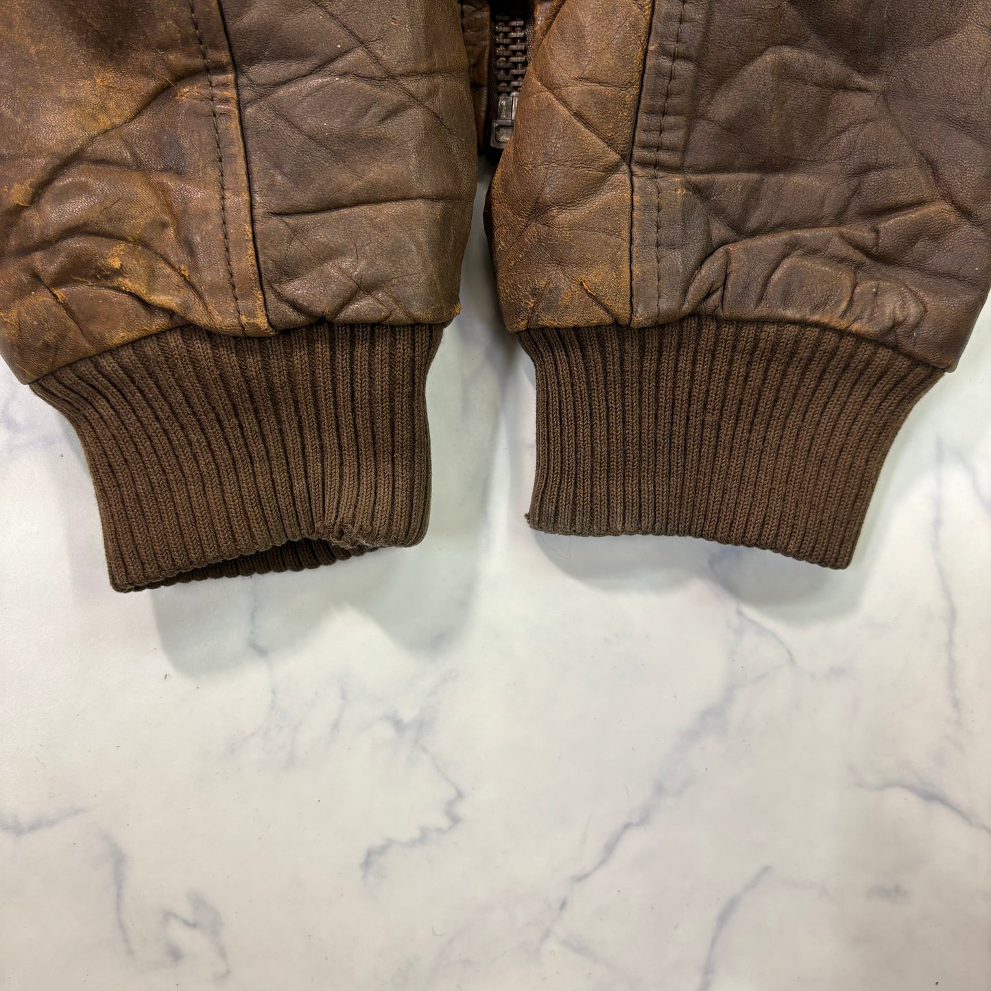 A-2 flight leather jacket brown 90s usa