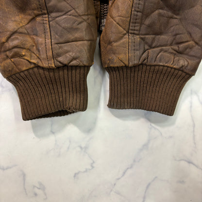 A-2 flight leather jacket brown 90s usa